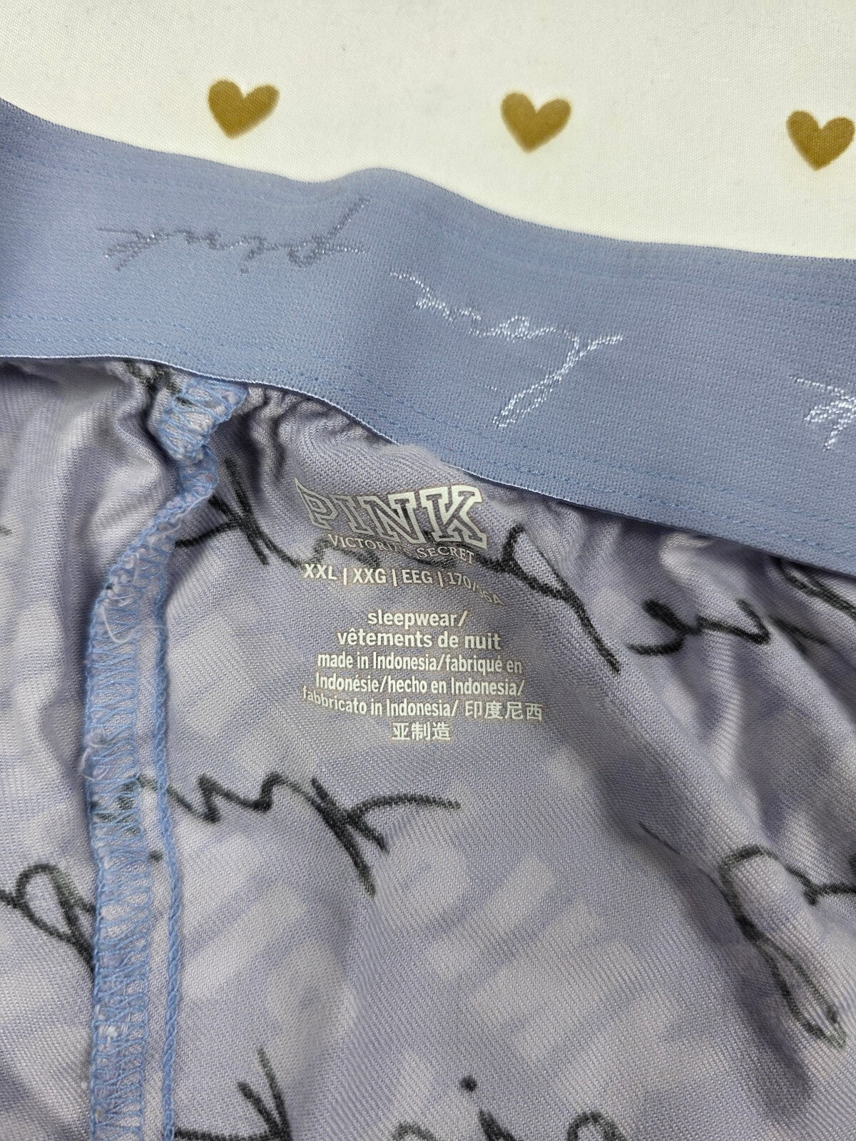 Victorias Secret PINK Logo 2XL XXL Sleep Shorts Boxers Pajama Bottoms