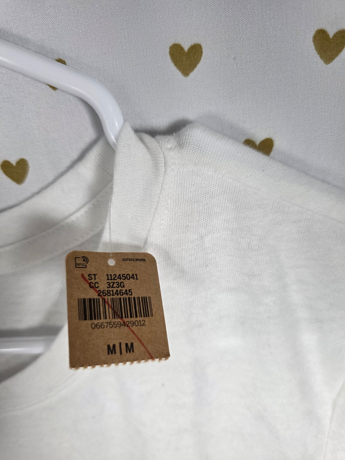 Victorias Secret  PINK NEW NWT Love Glitter Heart Tee shirt White MEDIUM