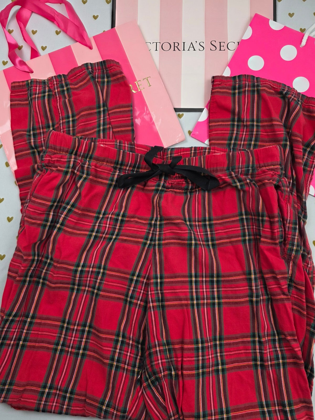 Victorias Secret Red Plaid Small Sleep Pants Pajama PJ Bottoms