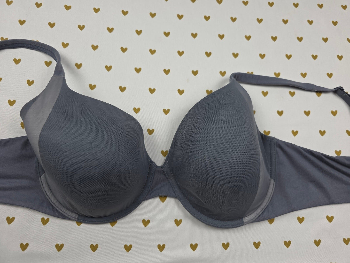 Victorias Secret Grey Lined Perfect Coverage Bra 36D