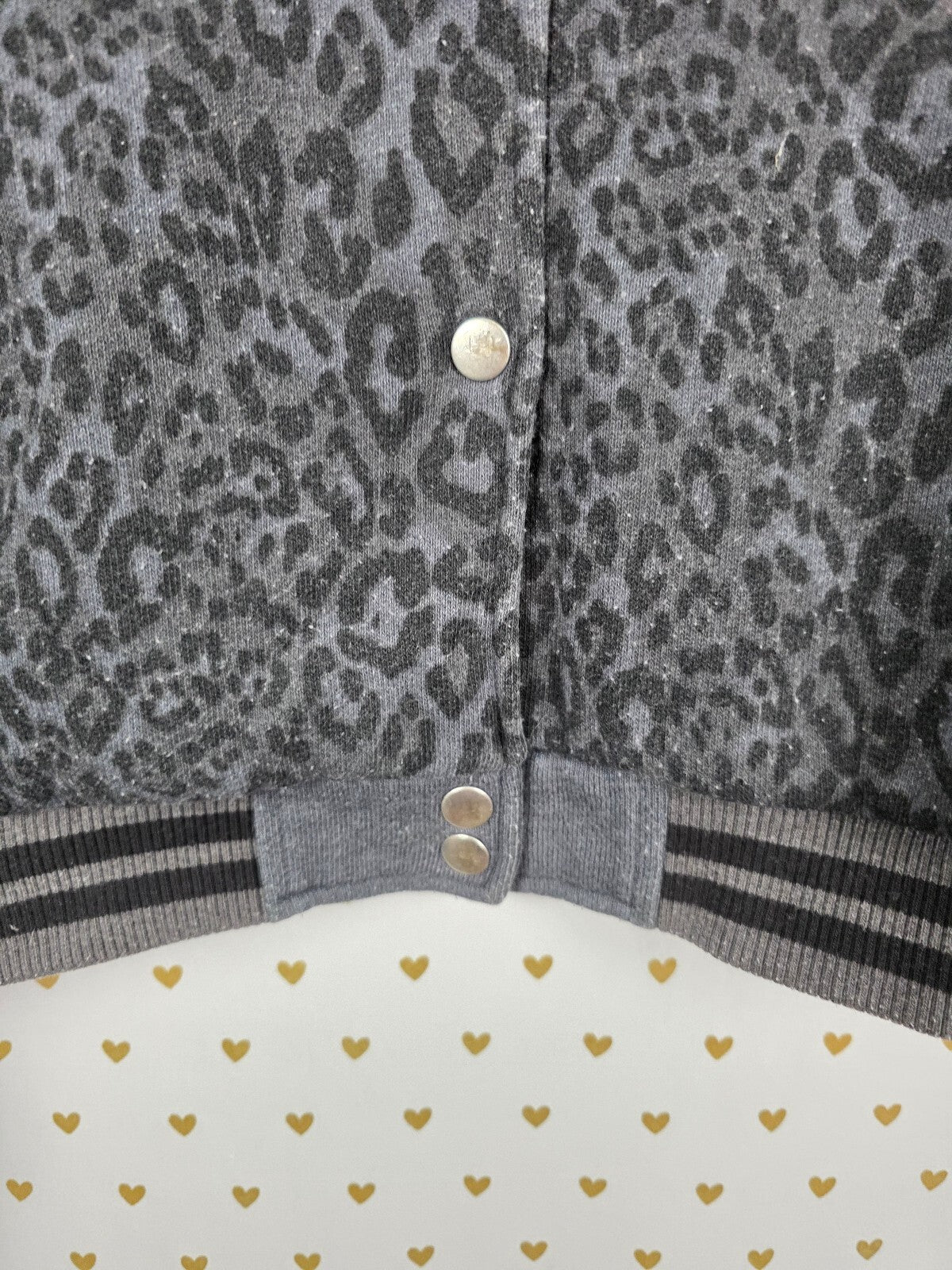 Victorias Secret Pink BLING CHEETAH LEOPARD Logo Varsity Bomber LARGE