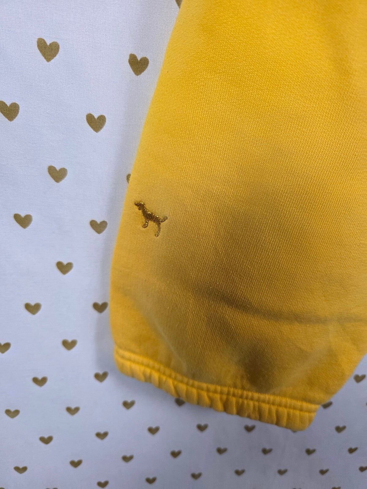 Victorias Secret PINK Vintage Yellow Sweats University Sweatpants Small