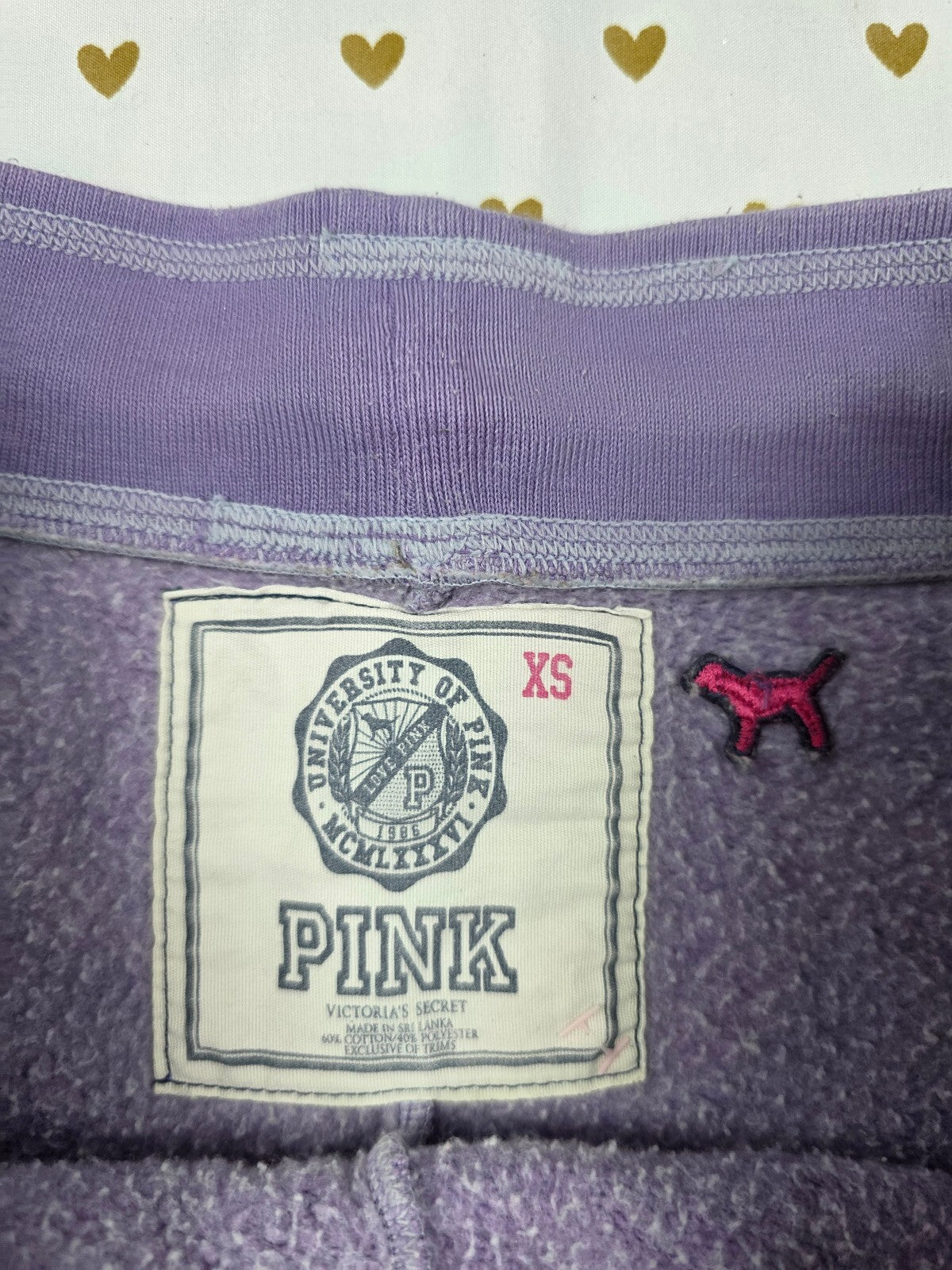 Victoria's Secret PINK University Whale Apple Shorts XS Y2K Raw Hem Rare