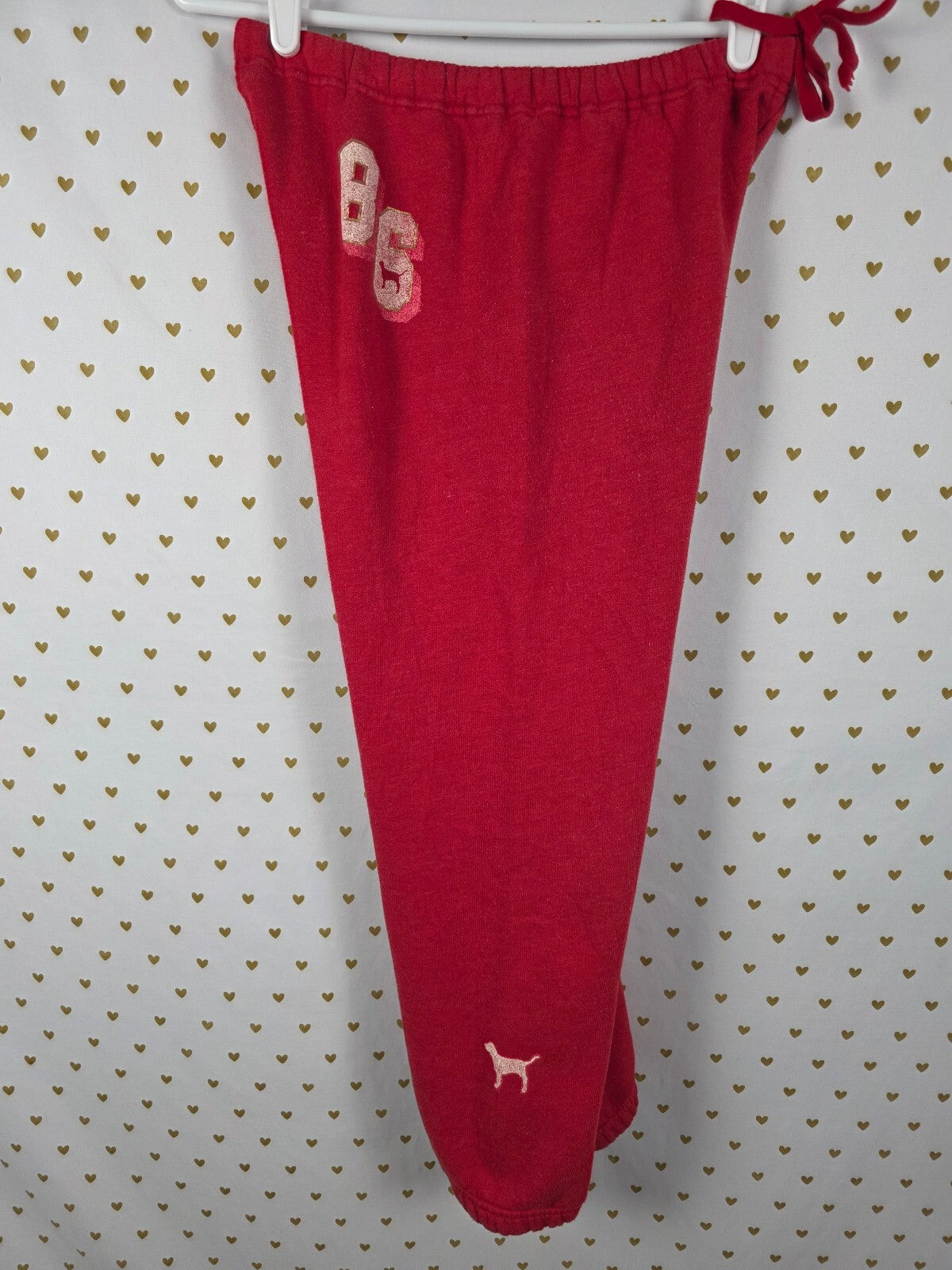 Victorias Secret PINK University Logo Sweats red Sweatpants XS Y2k