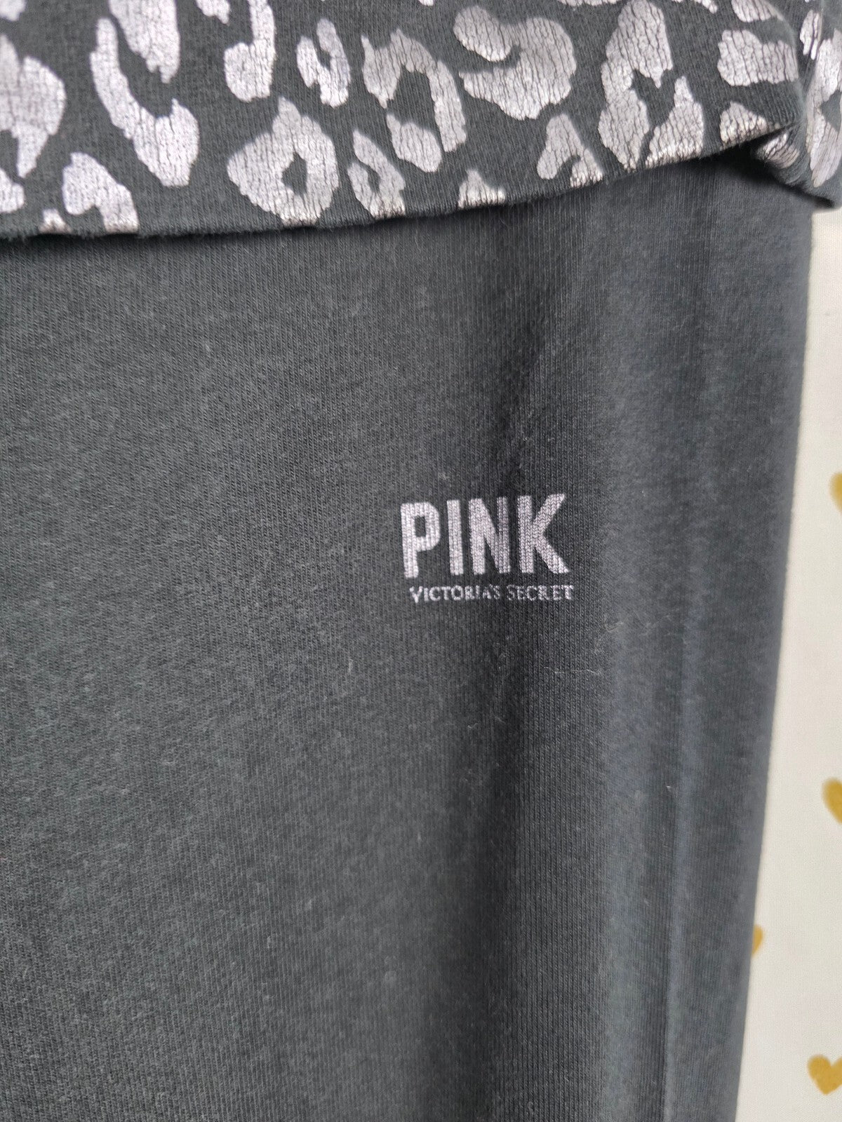 Victorias Secret PINK Cheetah Leopard Foldover Yoga Pants Ankle Skinny