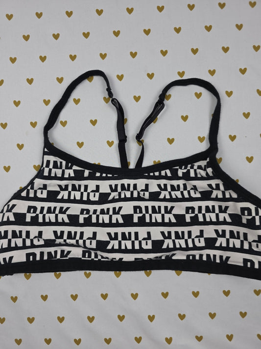Victorias Secret Pink Sports Bra Caged Large Bralette Bra Top Tank