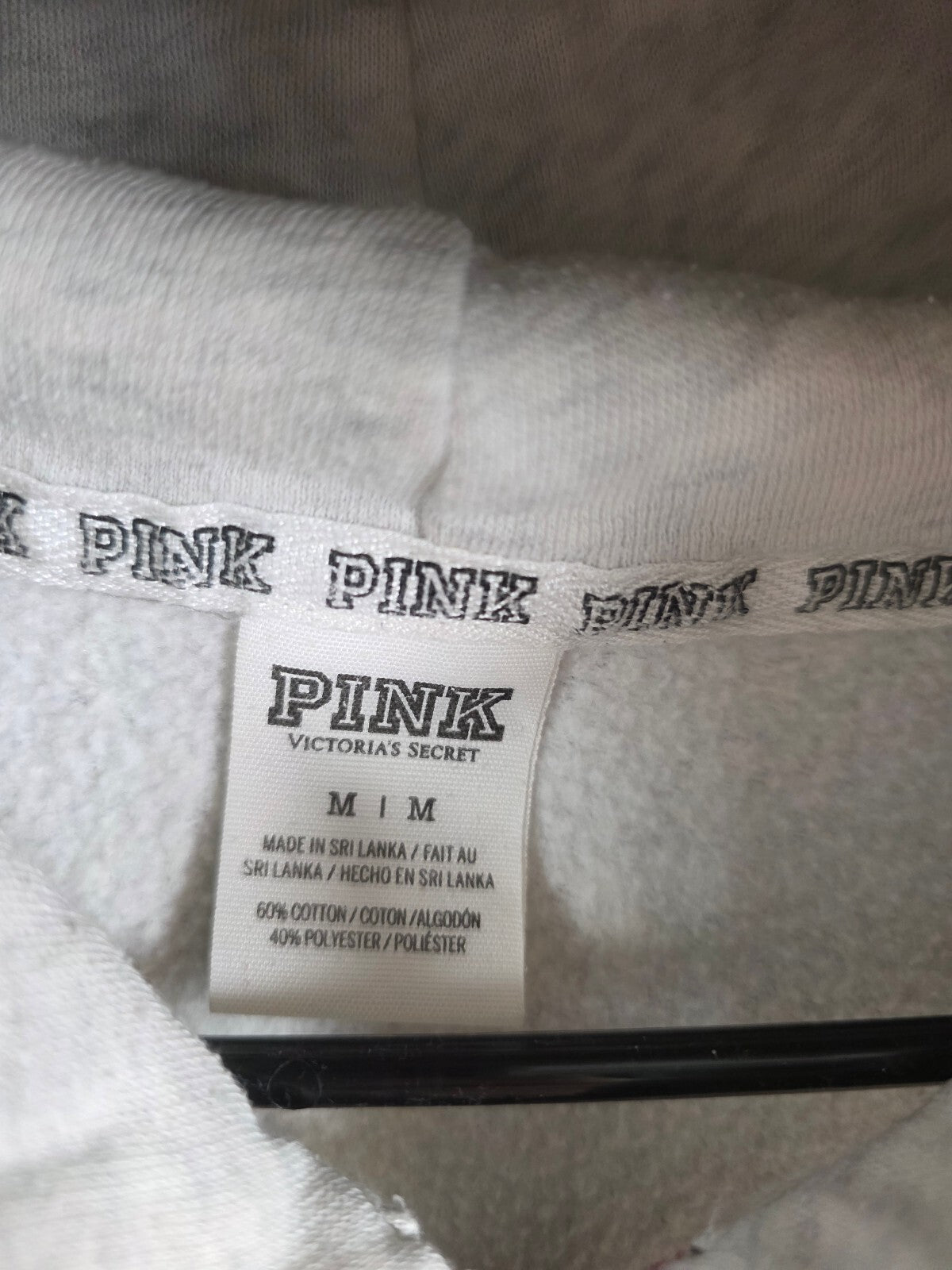 Victorias Secret Pink Gradient Sequined Bling Logo Full Zip Hoodie Jacket Medium