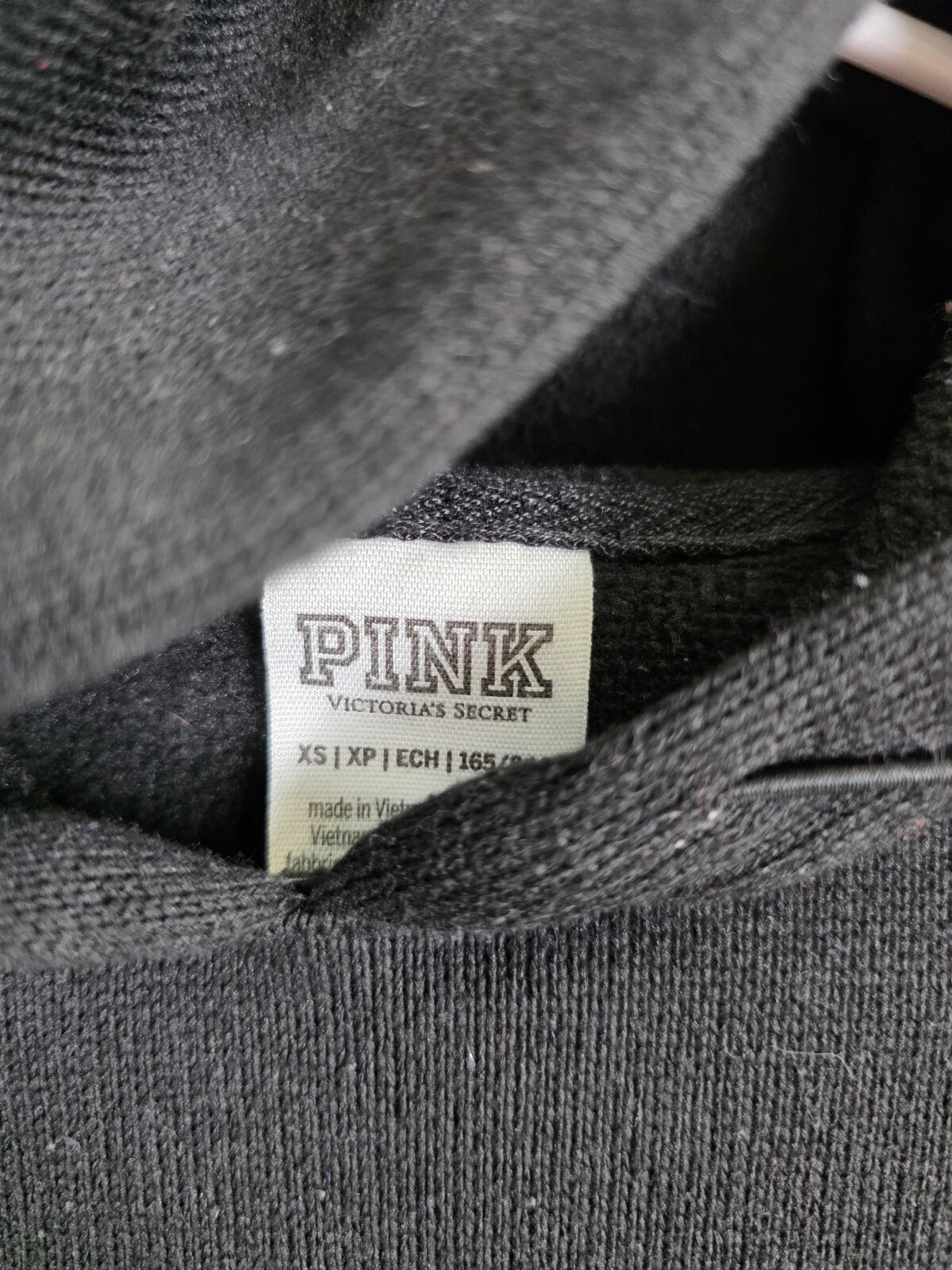 Victorias Secret Pink Rainbow gradient Logo Hooded Sweater Shirt Cropped XS