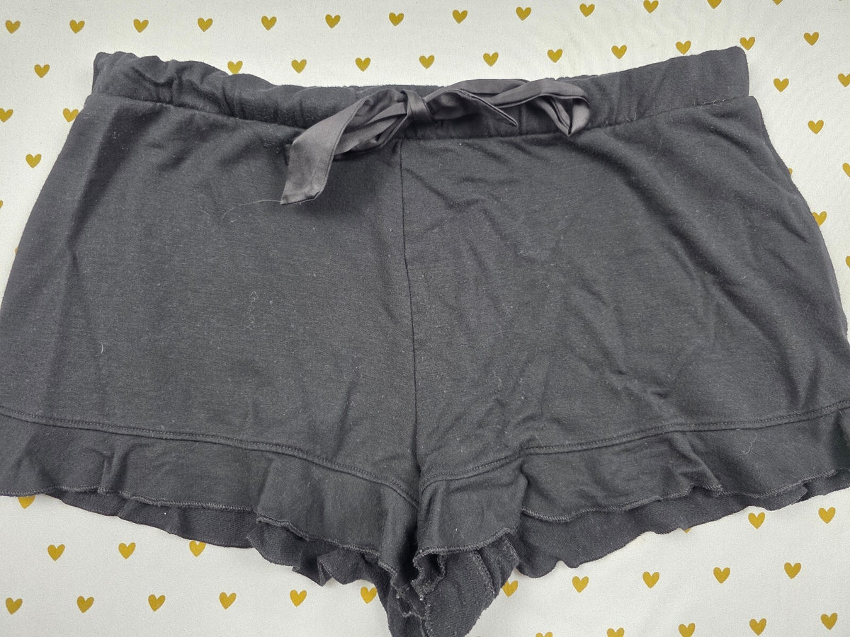 Victorias Secret Black Super Soft Large Sleep Shorts Boxers Pajama Bottoms