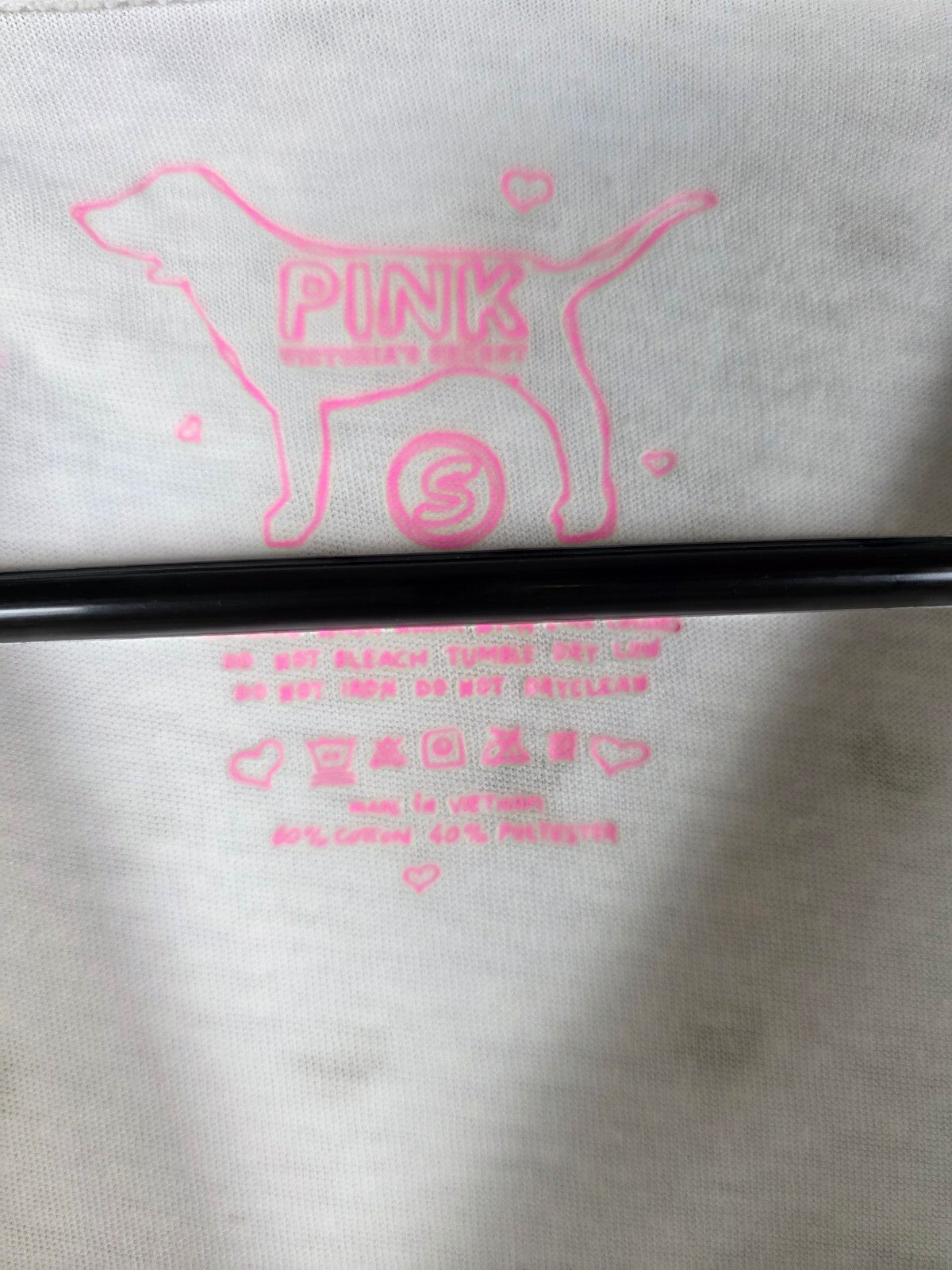 Vintage Victoria's Secret PINK My Dog Barks Louder Than Your Dog Tee Small NWOT