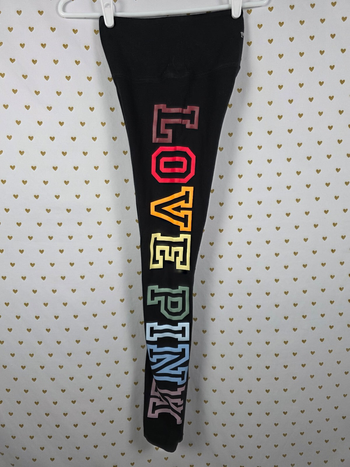 Victorias Secret PINK Rainbow Logo XS Yoga Pants LOVE