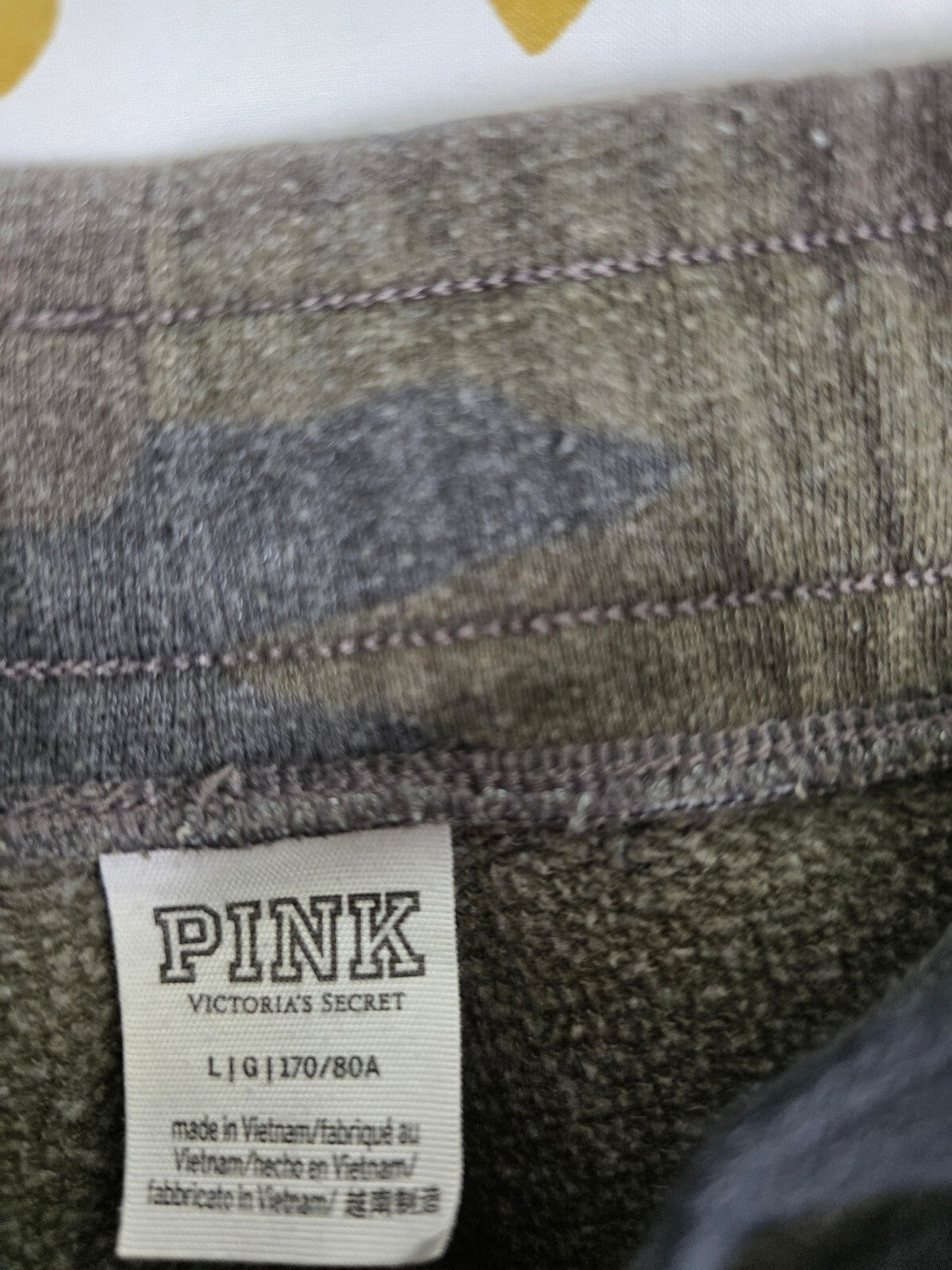 Victorias Secret Pink Camo Camouflage Slouchy Sweater SET Sweats Sweatpants XL L