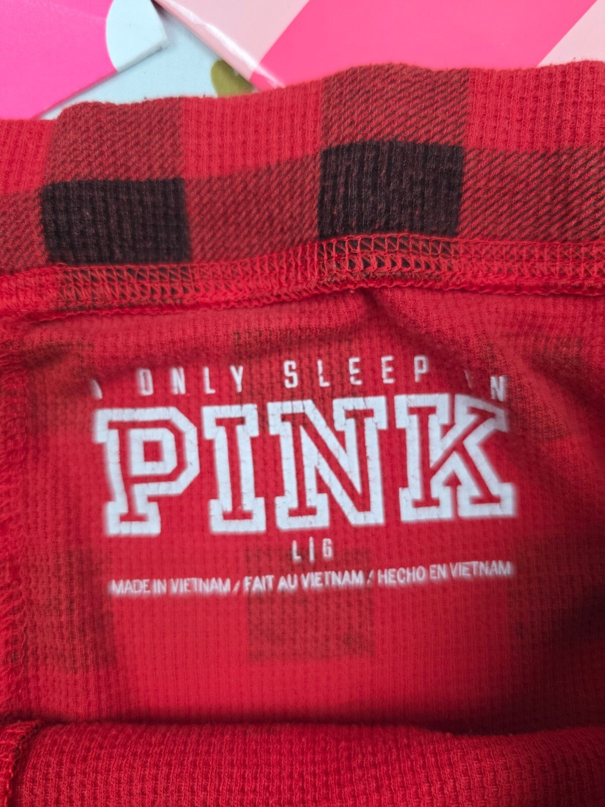 Victorias Secret PINK Buffalo Plaid Ruffle Sleep Shorts Boxers Pajama Bottoms