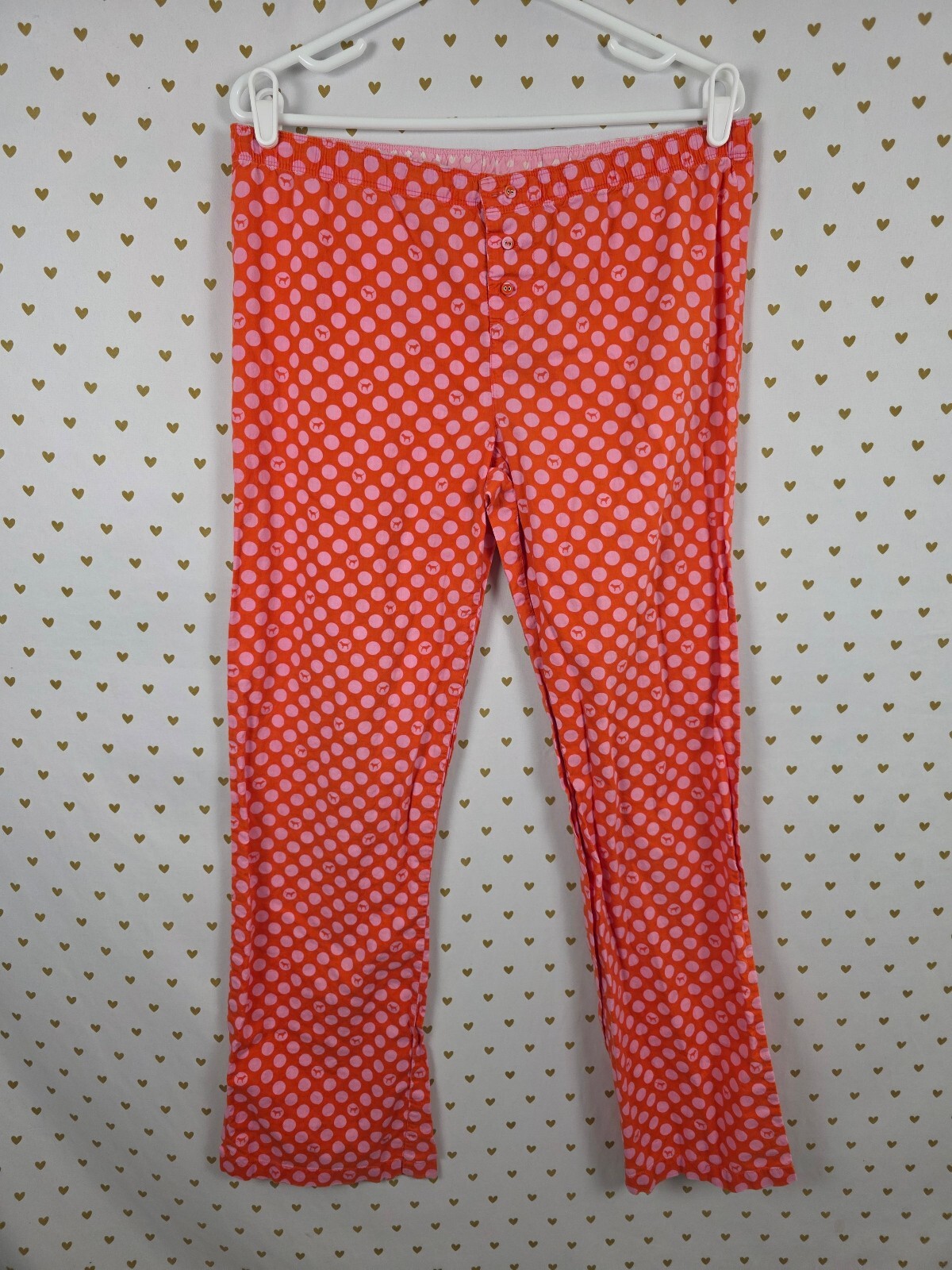 Victorias Secret Pink Polka Dot Vintage Y2k Medium Sleep Pants Pajama PJ Bottoms