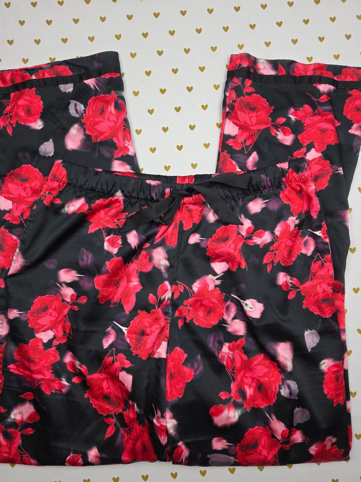 Victorias Secret satin Floral Sleep Pants Pajama Bottoms PJ MEDIUM