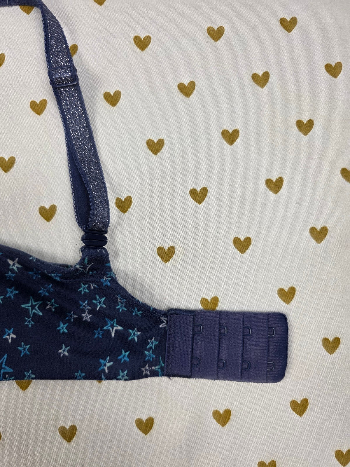 Victorias Secret Blue Stars Lined Demi Balconette Bra 32DD