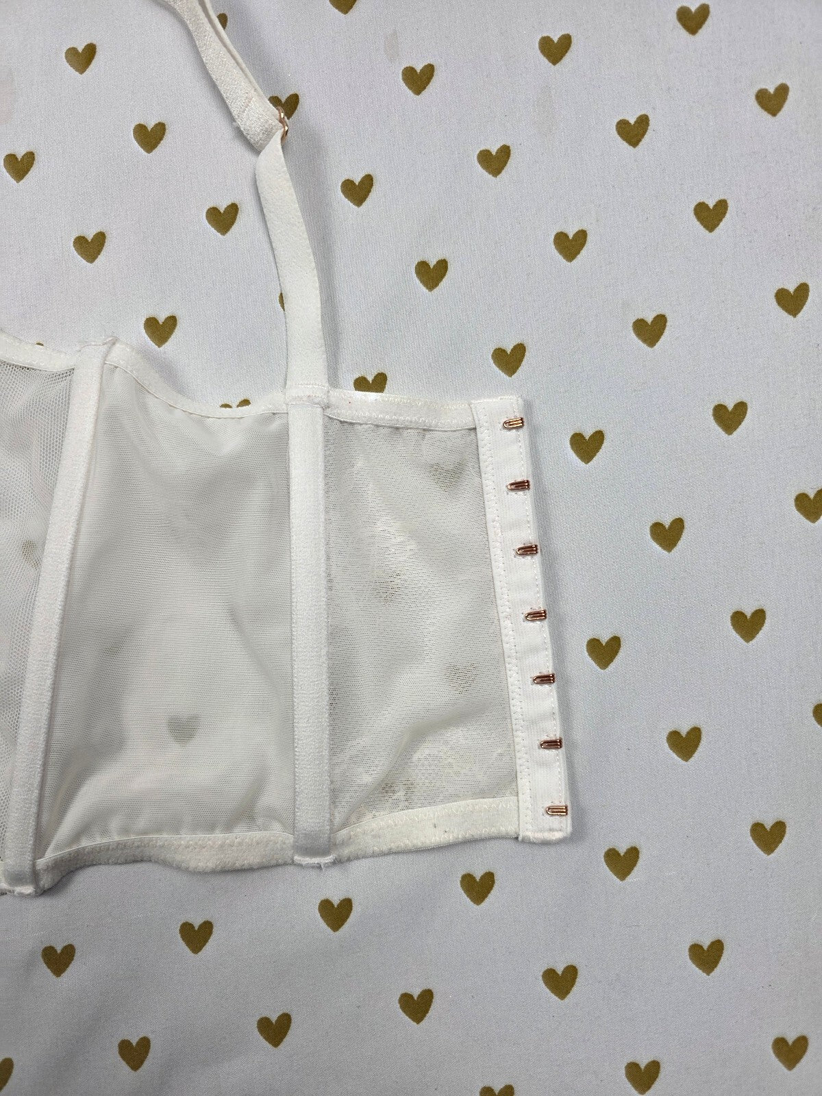 Victorias Secret White Corset Bra Top Tank Small
