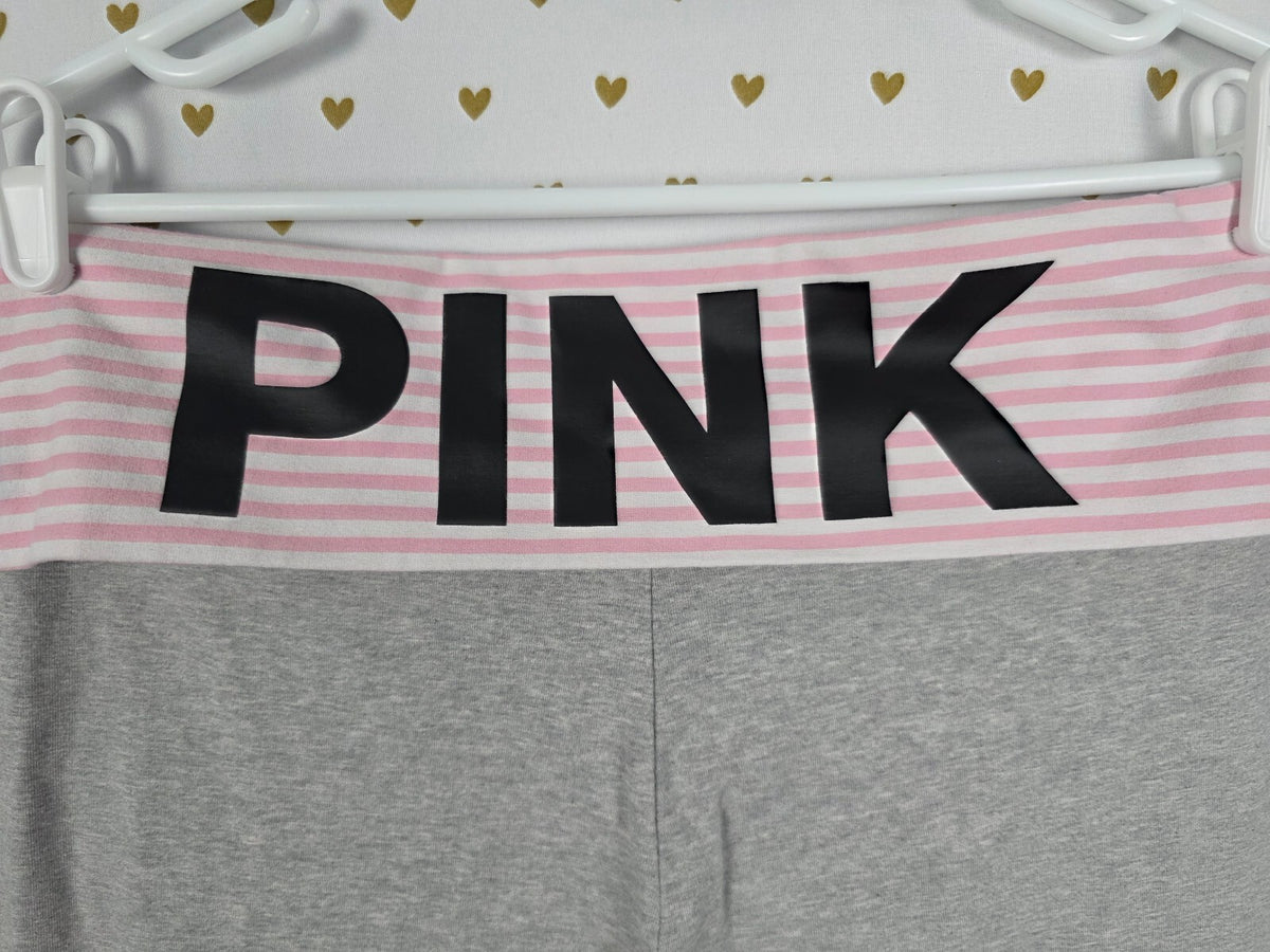 Victorias Secret PINK campus Originals foldover Yoga pants flare Grey 2XL XXL