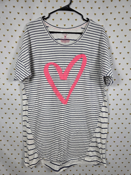 Victorias Secret XL Striped Soft Vintage Sleep Dress Nightgown