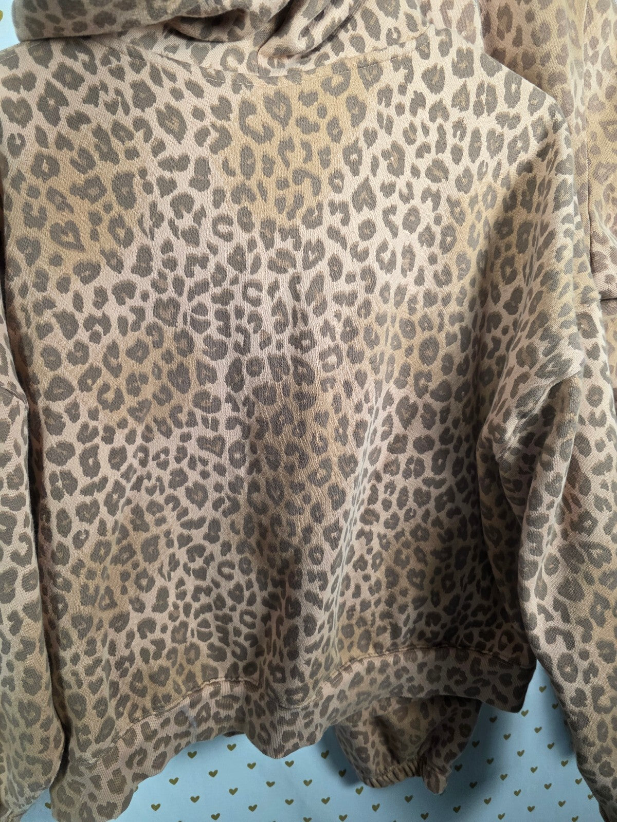 Victoria's Secret PINK Leopard Cheetah Print Hoodie Sweatpants Set XL Sweats