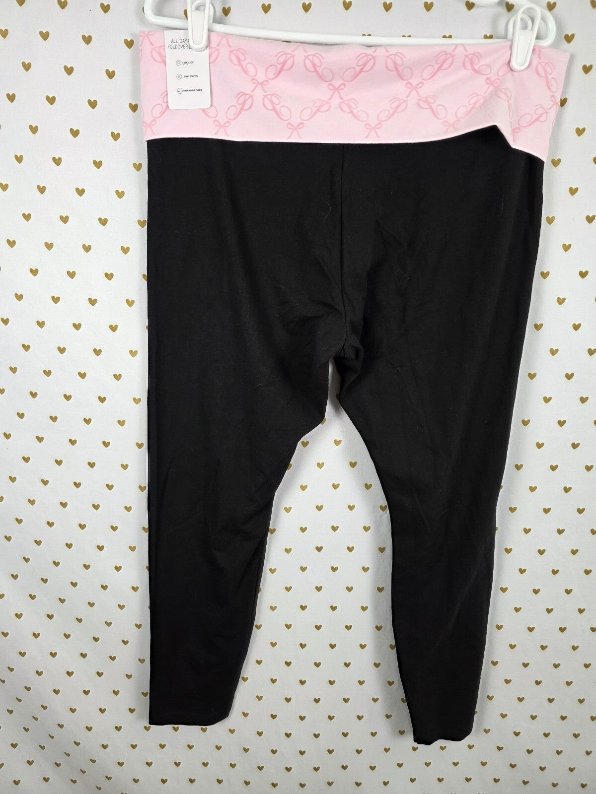 Victorias Secret PINK New NWT Foldover Yoga Pants Ankle Skinny XL stretch