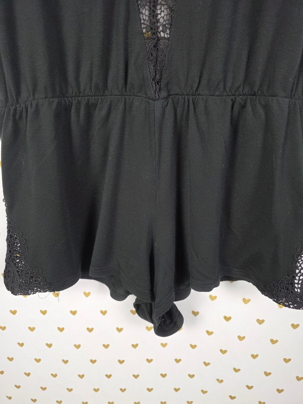 Victorias Secret Super Soft Black Strappy Romper Sleep Nightie SMALL