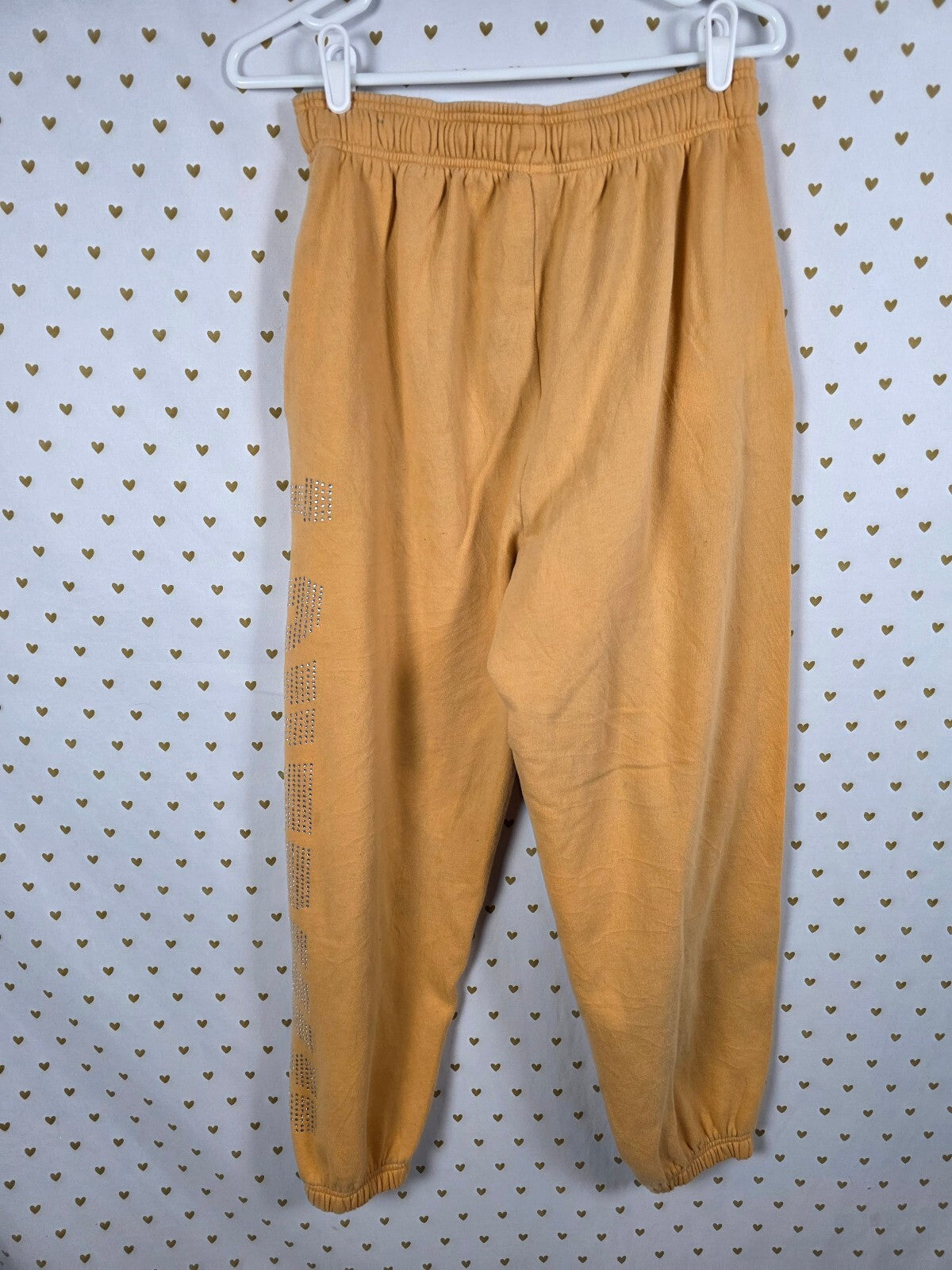 Victorias Secret PINK BLING Logo Sweats  Sweatpants Studded Medium