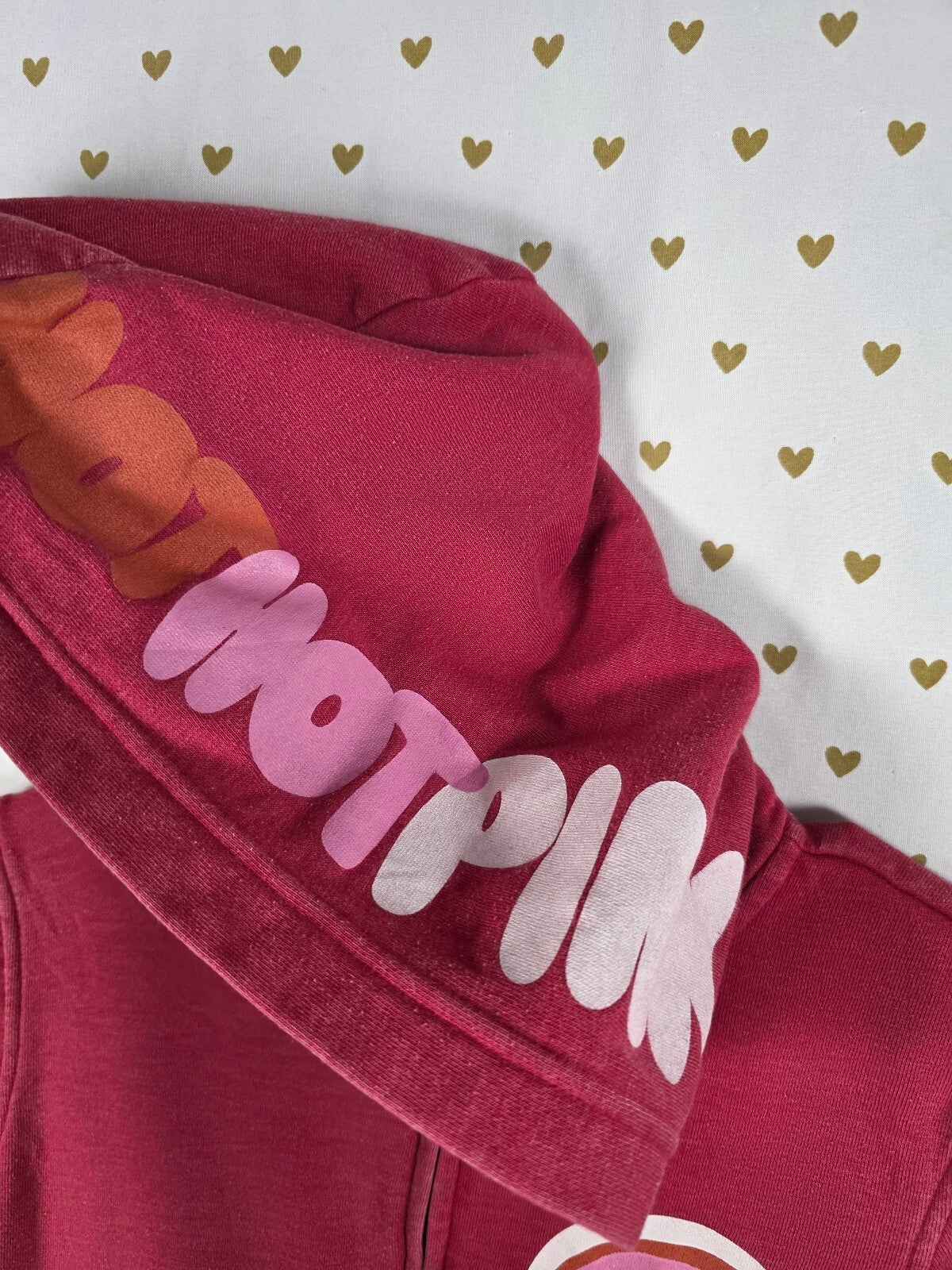 Victoria’s Secret PINK “Hot Hot Pink” full zip hoodie, size Medium.
