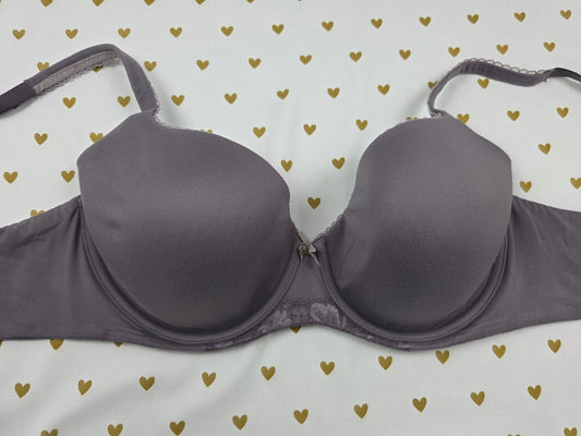 Victorias Secret Grey Lined Demi Balconette Bra 36D