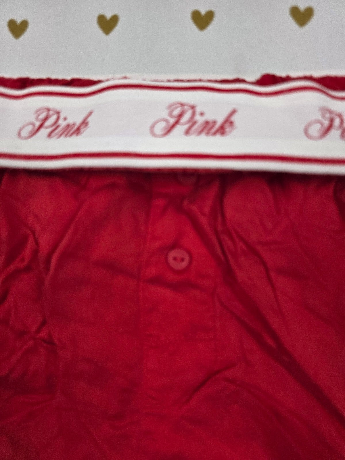 Victorias Secret PINK Sllky SLEIGH QUEEN SMALL Sleep Shorts Boxers Pajama Bottom