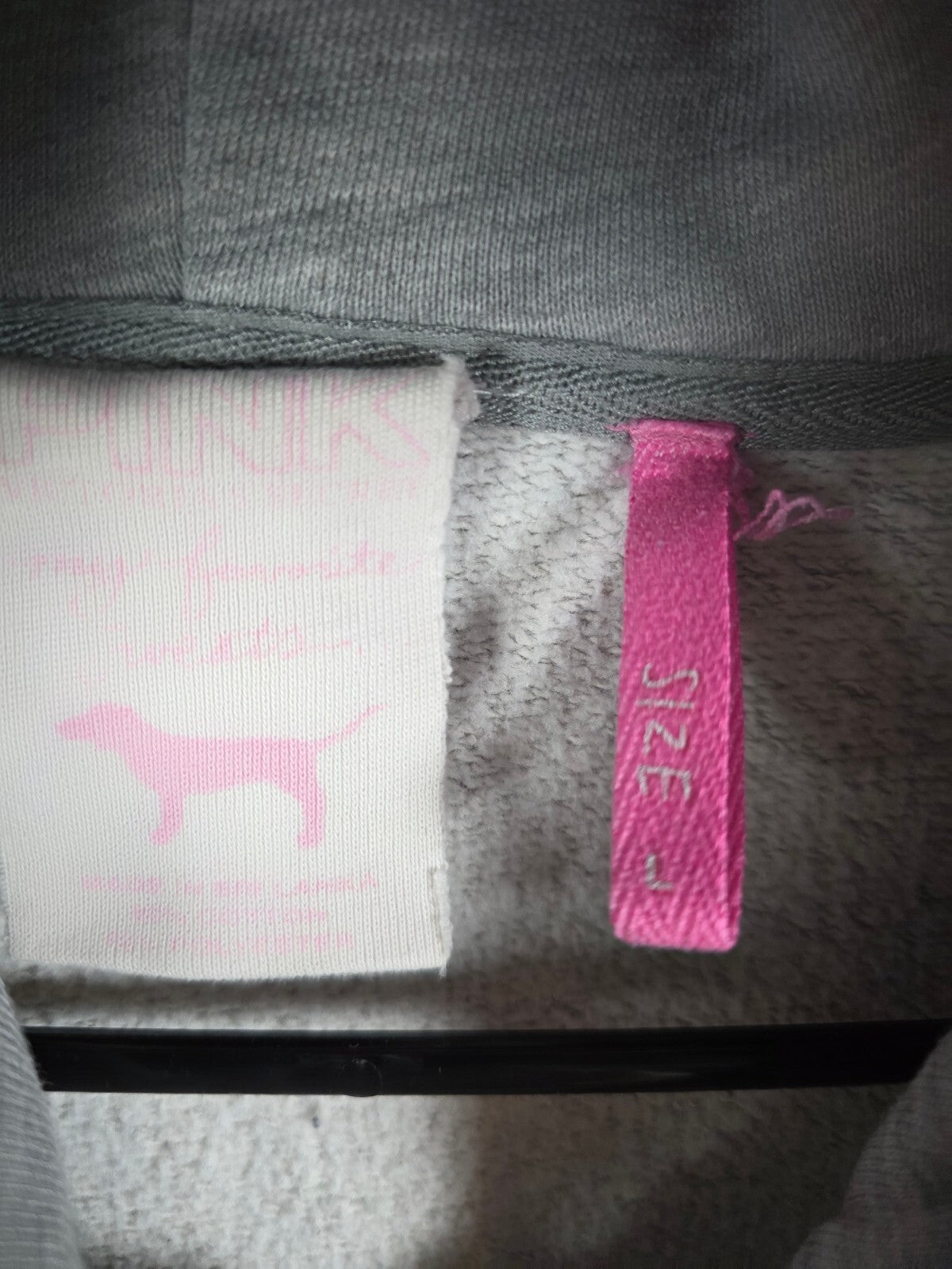Victorias Secret Vintage Y2k PHI BETA PINK Full zip Hoodie Jacket LARGE