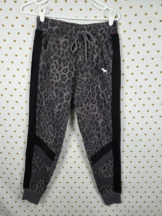 Victorias Secret PINK CHeetah Leopard Logo Sweats Sweatpants XS