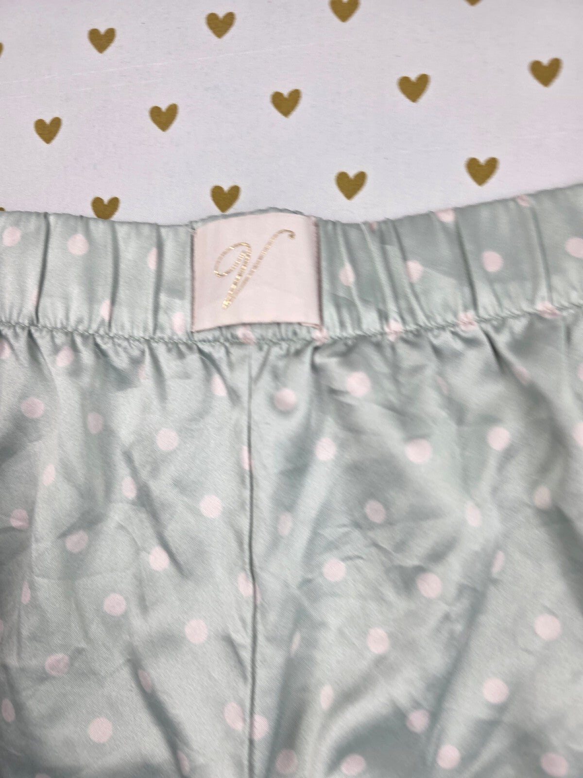 Victorias Secret Polka Dot Mint Medium Sleep Shorts Boxers Pajama Bottoms