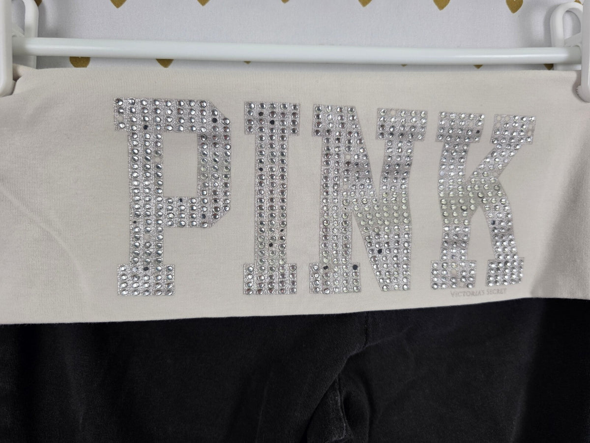 Victorias Secret PINK Bling Y2k Studded Foldover Yoga Pants Flare XS