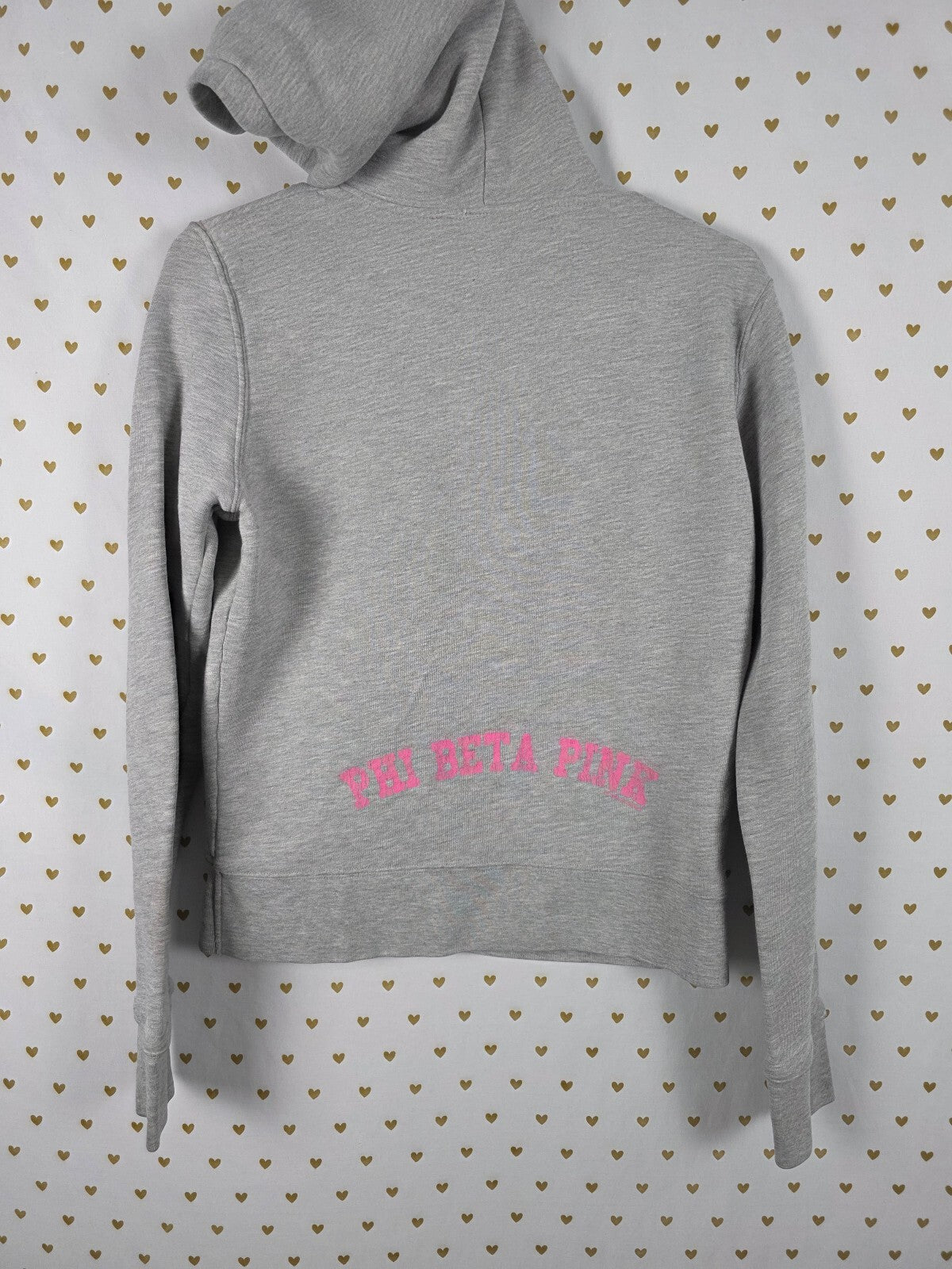 Victorias Secret Vintage Y2k PHI BETA PINK Full zip Hoodie Jacket LARGE