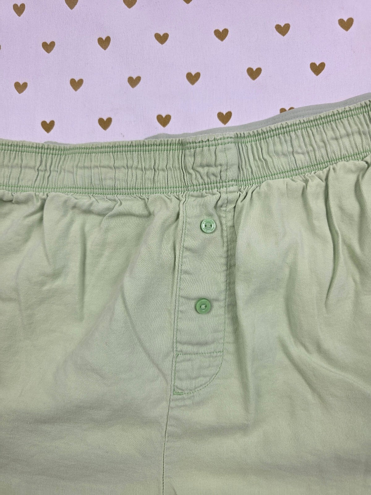 Victorias Secret PINK Green Logo butt LARGE Sleep Shorts Boxers Pajama Bottoms