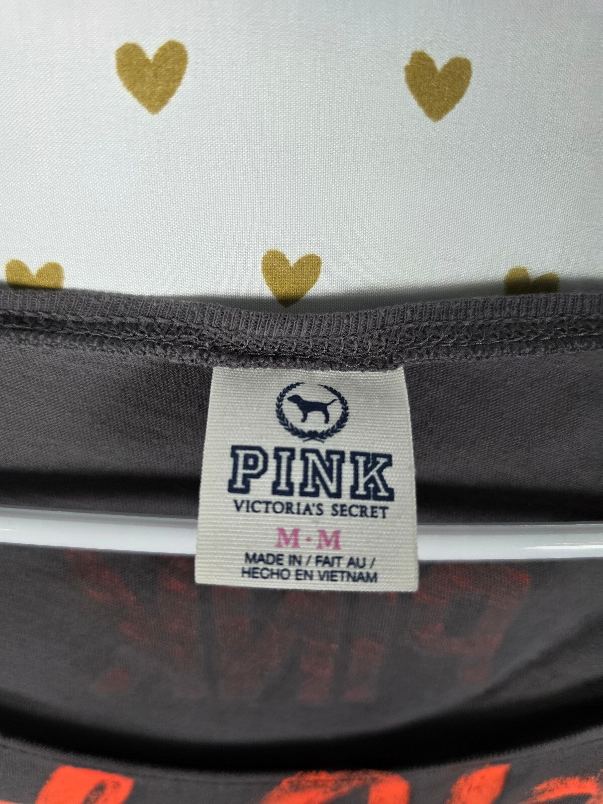 Victorias Secret PINK Vintage Cropped Y2k Love Tee shirt Neon Medium