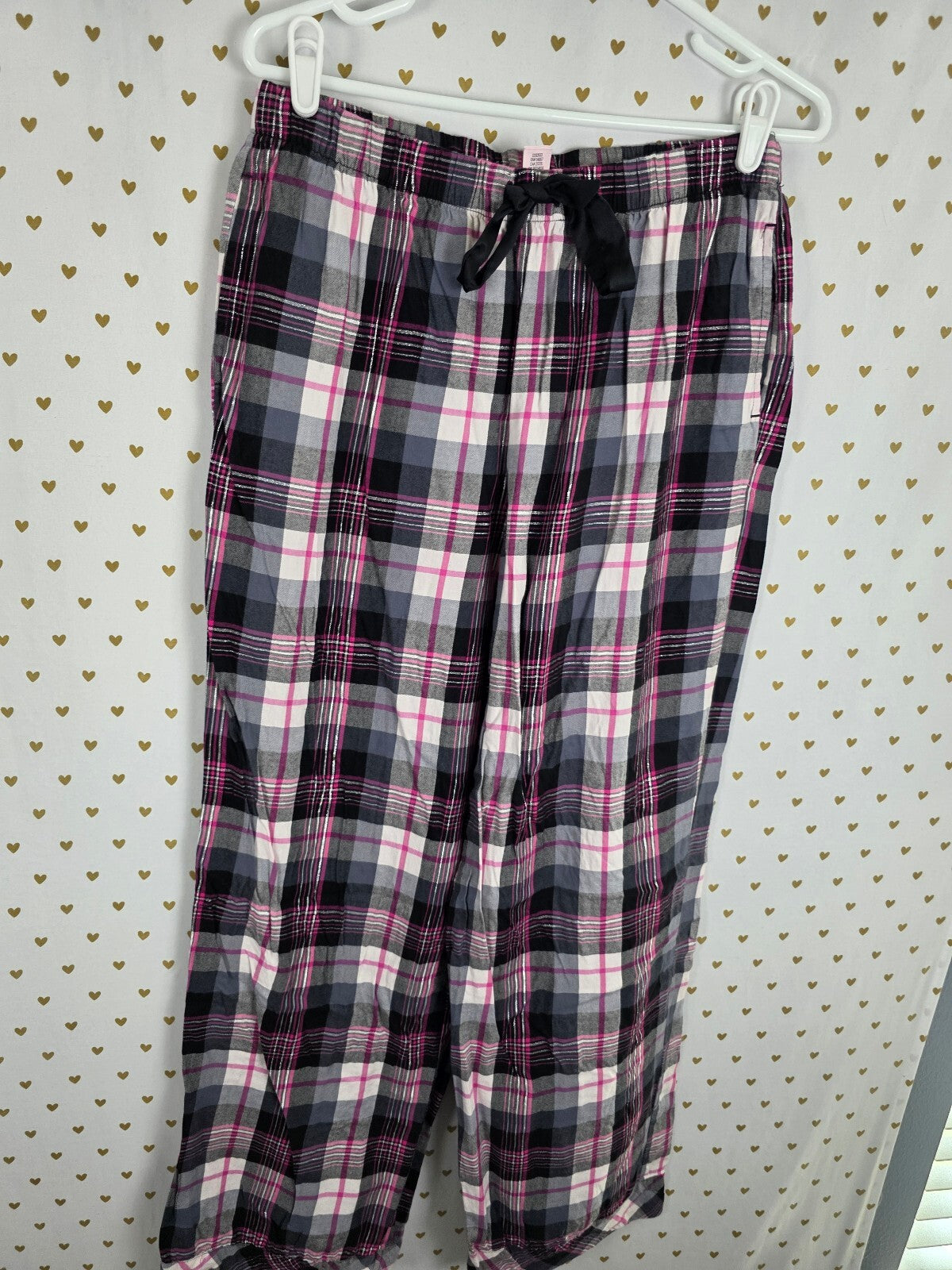 Victorias Secret Plaid Sleep Set Pajama Pants Shirt Outfit Sleep Medium