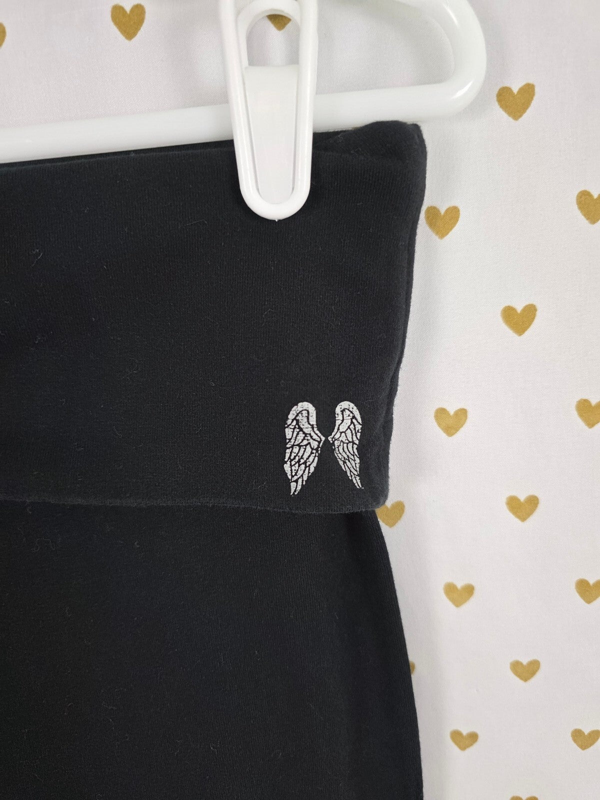 Victorias Secret Angels Bling Wings Sequined Ankle Skinny Foldover Yoga Pants M