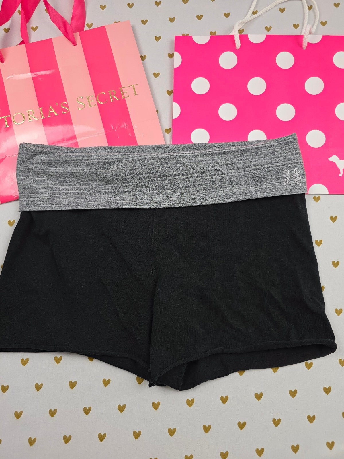 Victorias Secret Angels WINGS Foldover Yoga Shorts Medium