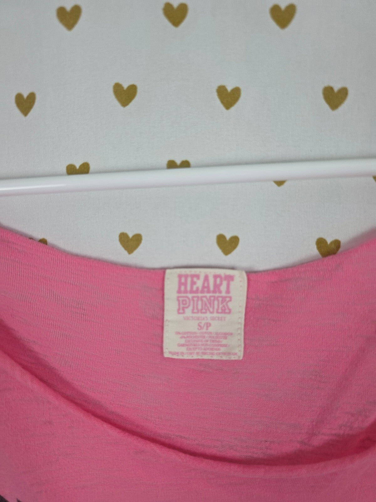 Vintage Victoria's Secret PINK Heart PINK Show Me Yours Pink Graphic Tee S
