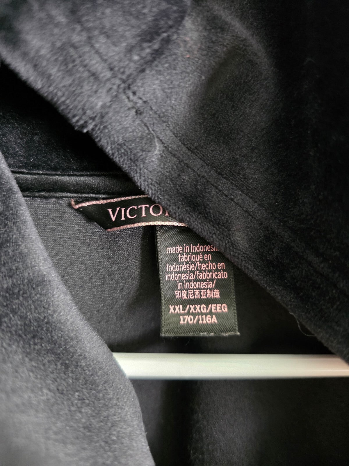 Victoria's Secret On Point Velour Tracksuit XXL Black Rhinestone BLING Set