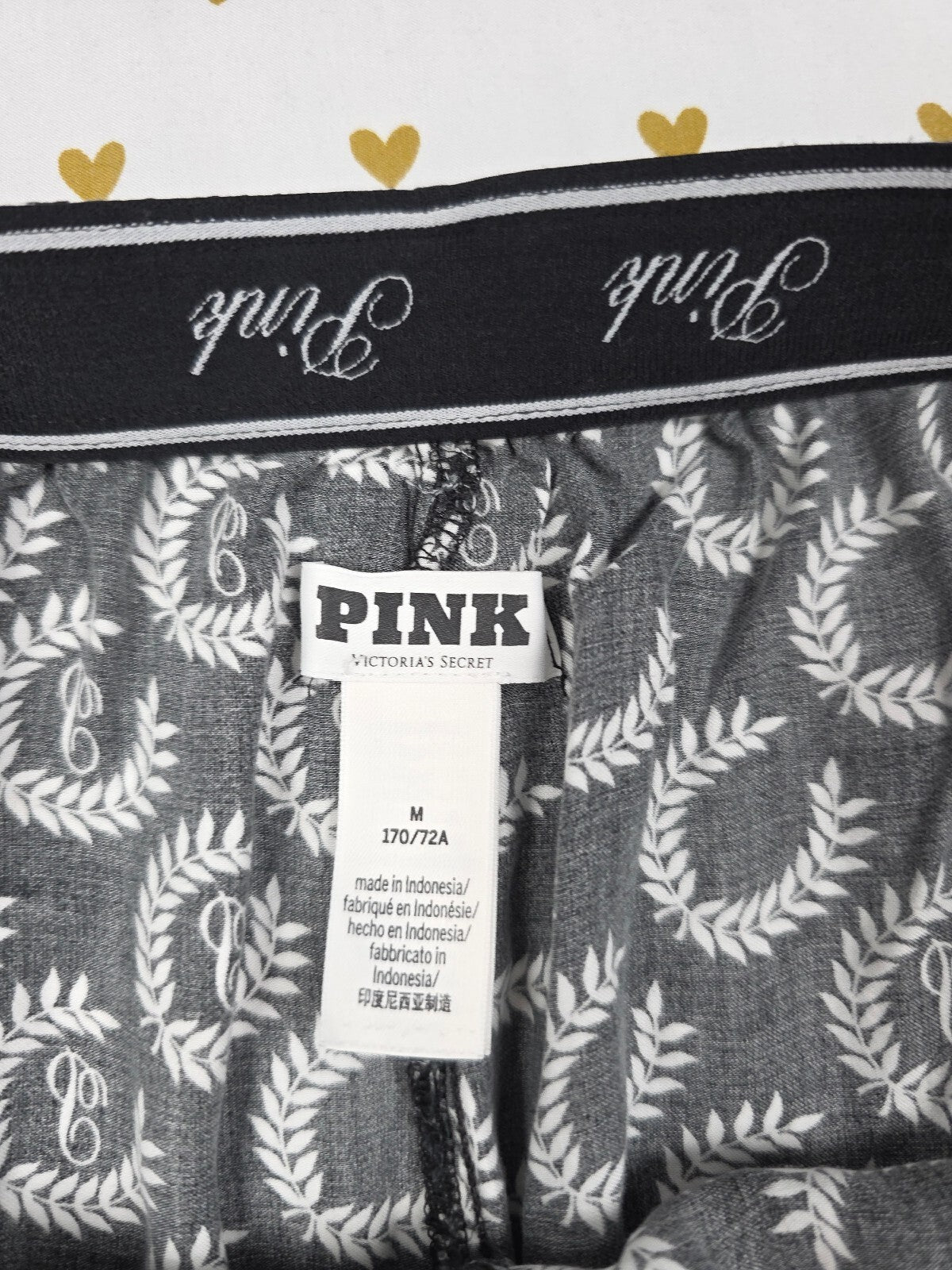 Victorias Secret PINK Silky Crest MEDIUM Sleep Shorts Boxers Pajama Bottoms