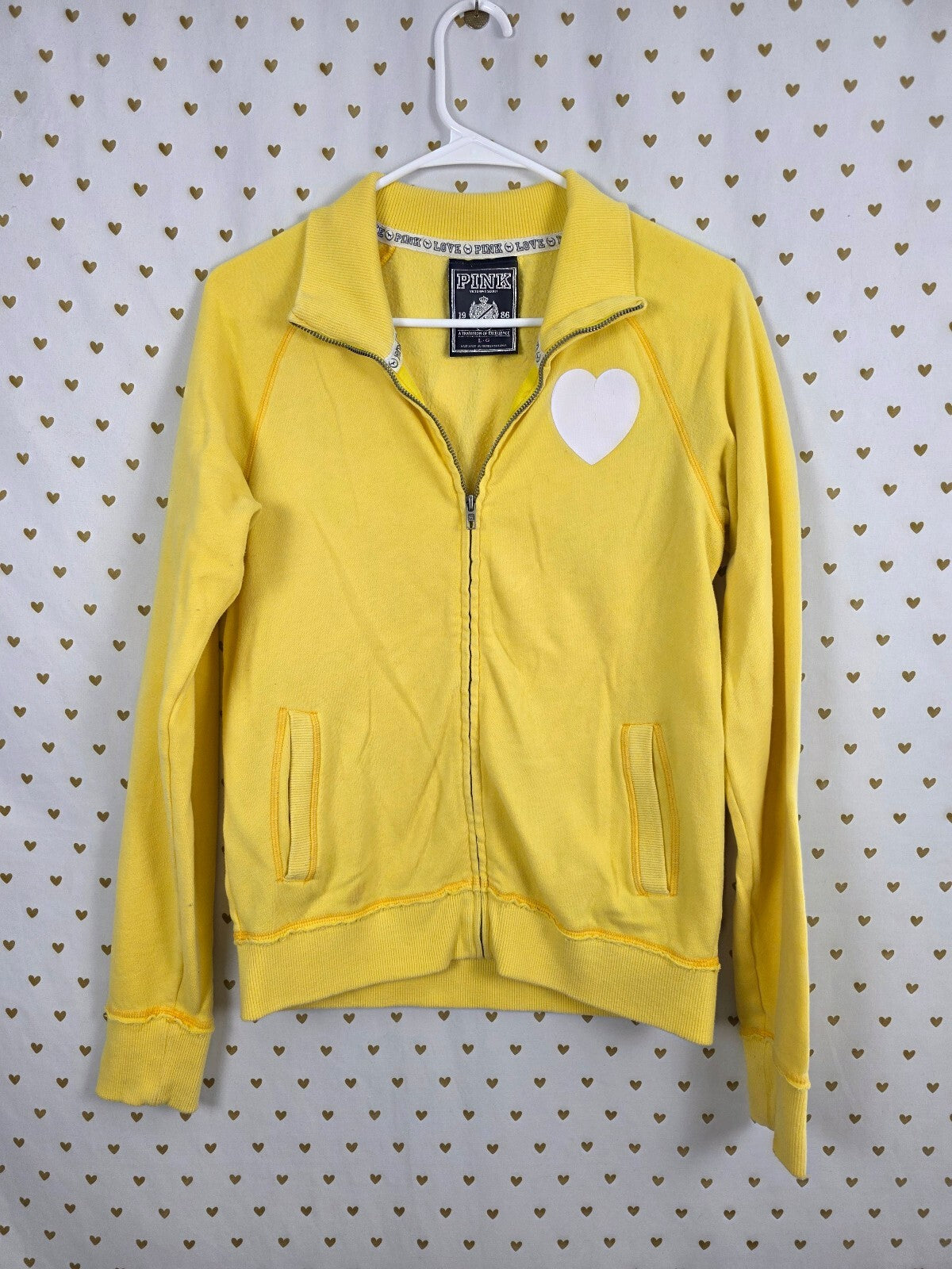 Victorias Secret Pink Vintage Full Zip bright Track Jacket Large Y2k