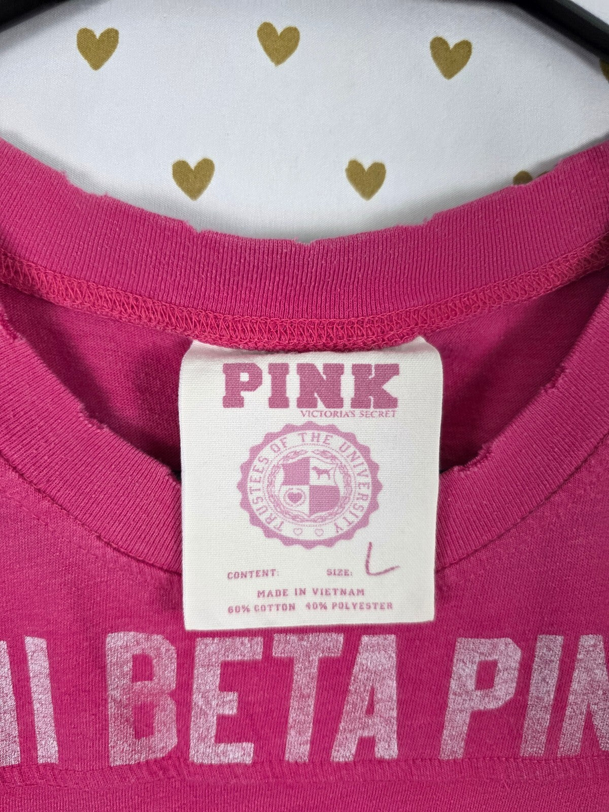 Victorias Secret PINK Phi Beta 96 Vintage Tee shirt Y2k LARGE
