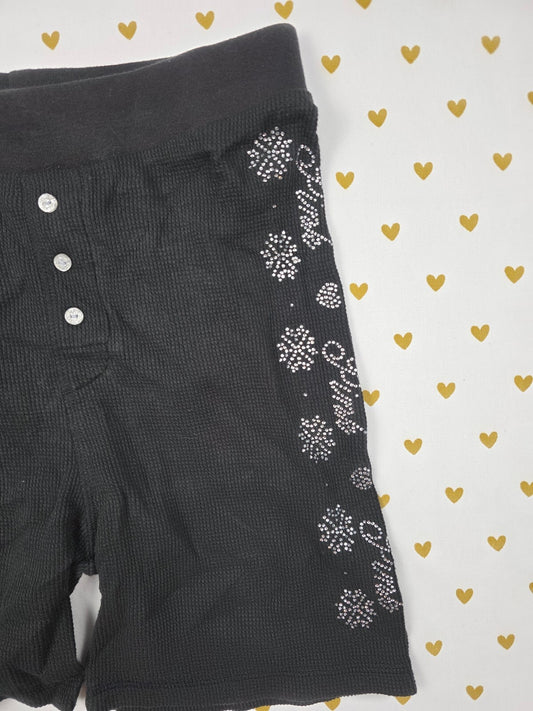Victorias Secret PINK BLING Thermal SMALL Sleep Shorts Boxers Pajama Bottoms