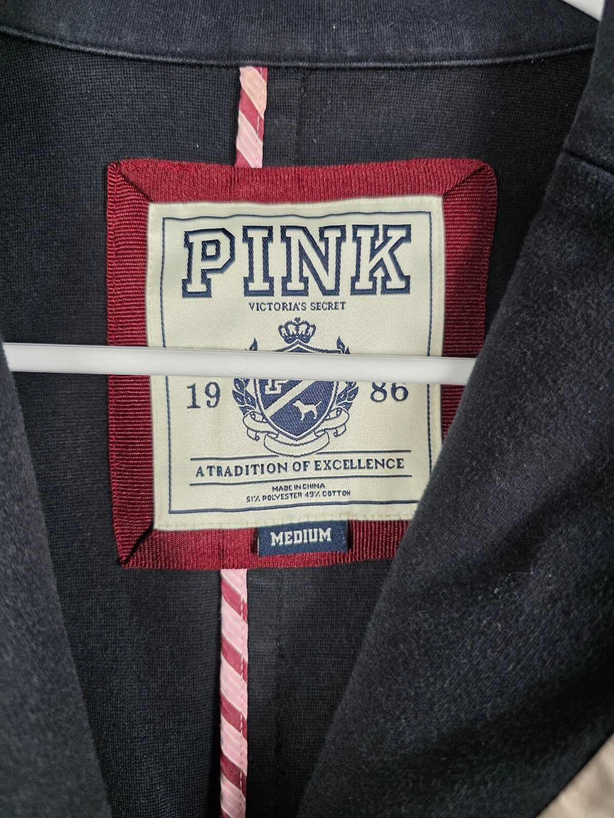 Vintage Victoria's Secret PINK Varsity Blazer Med 1986 Crest Collegiate Jacket