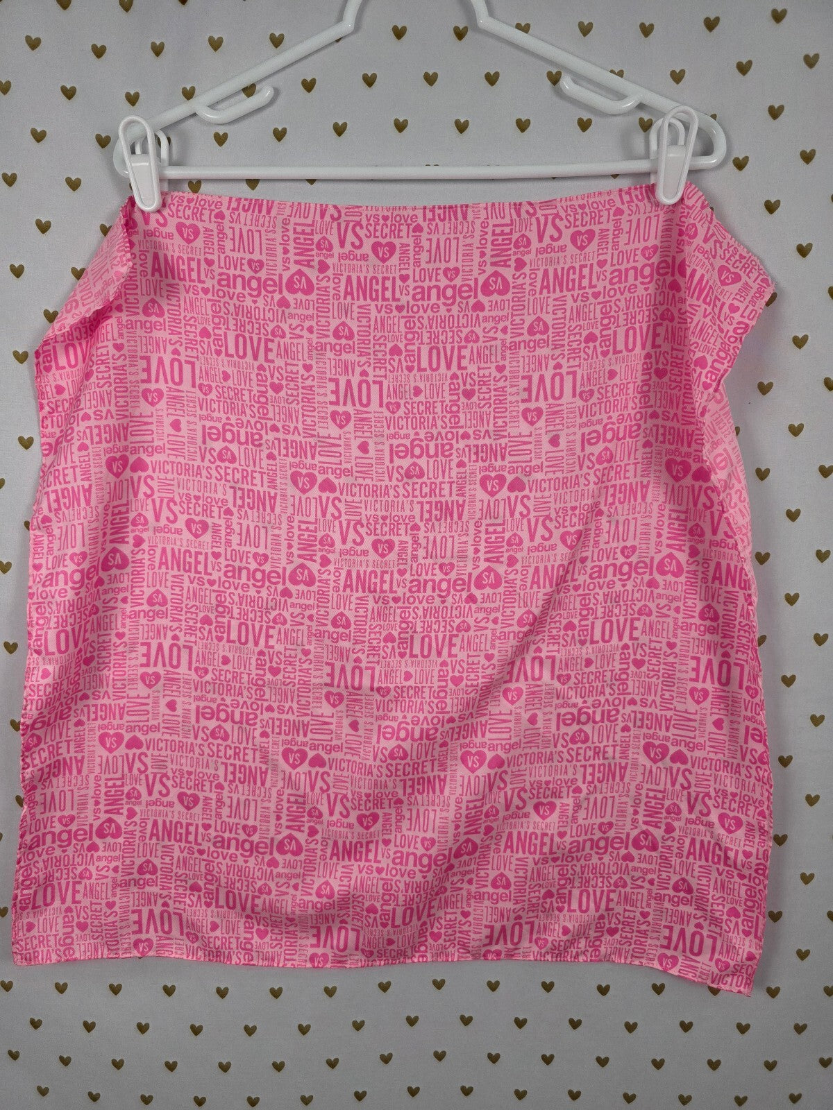 Victoria’s Secret Vintage Y2K Pink Angel Love Logo Square Head Scarf / Bandana