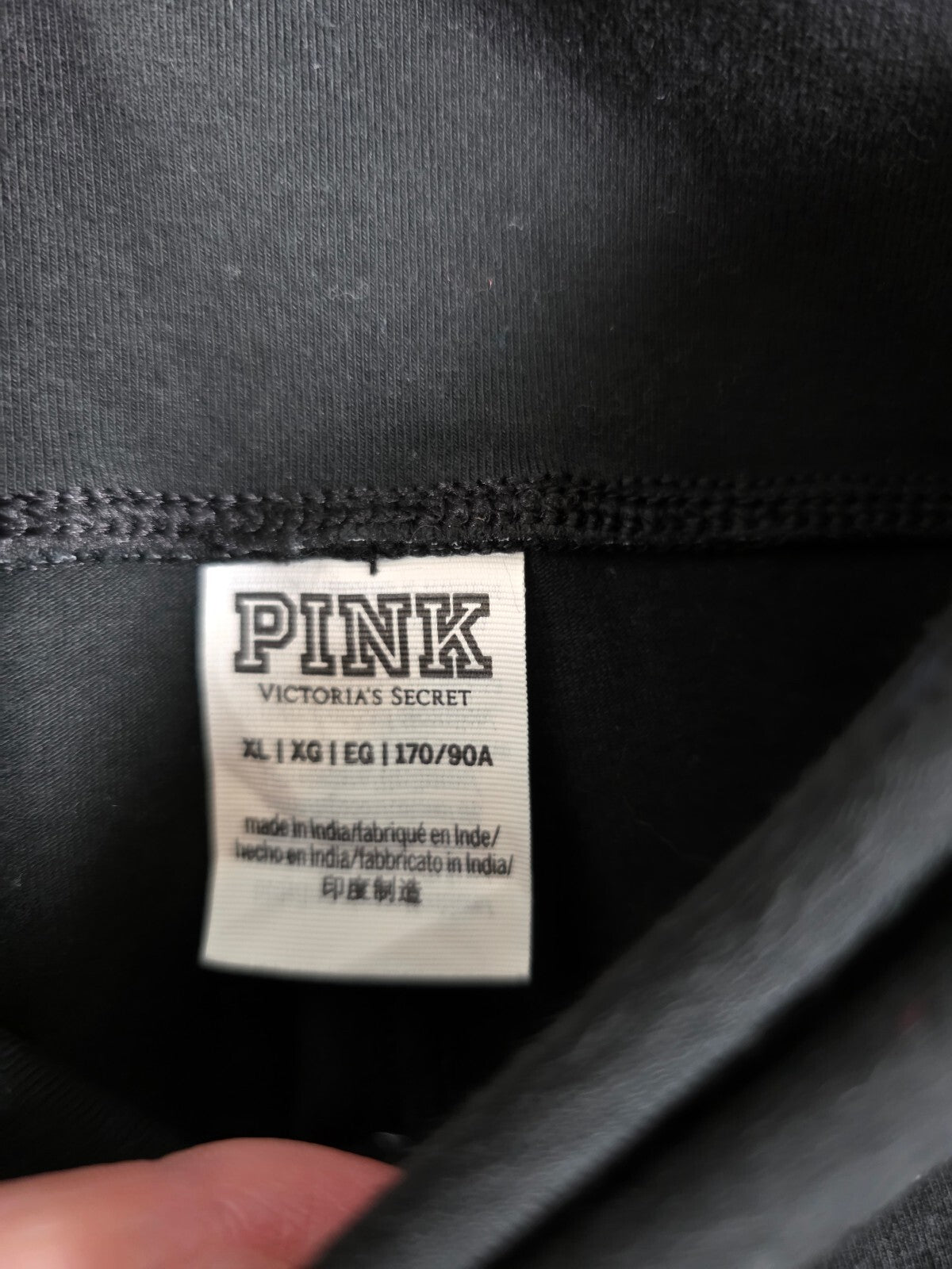 Victorias Secret PINK RAINBOW logo Yoga Pants XL Ankle