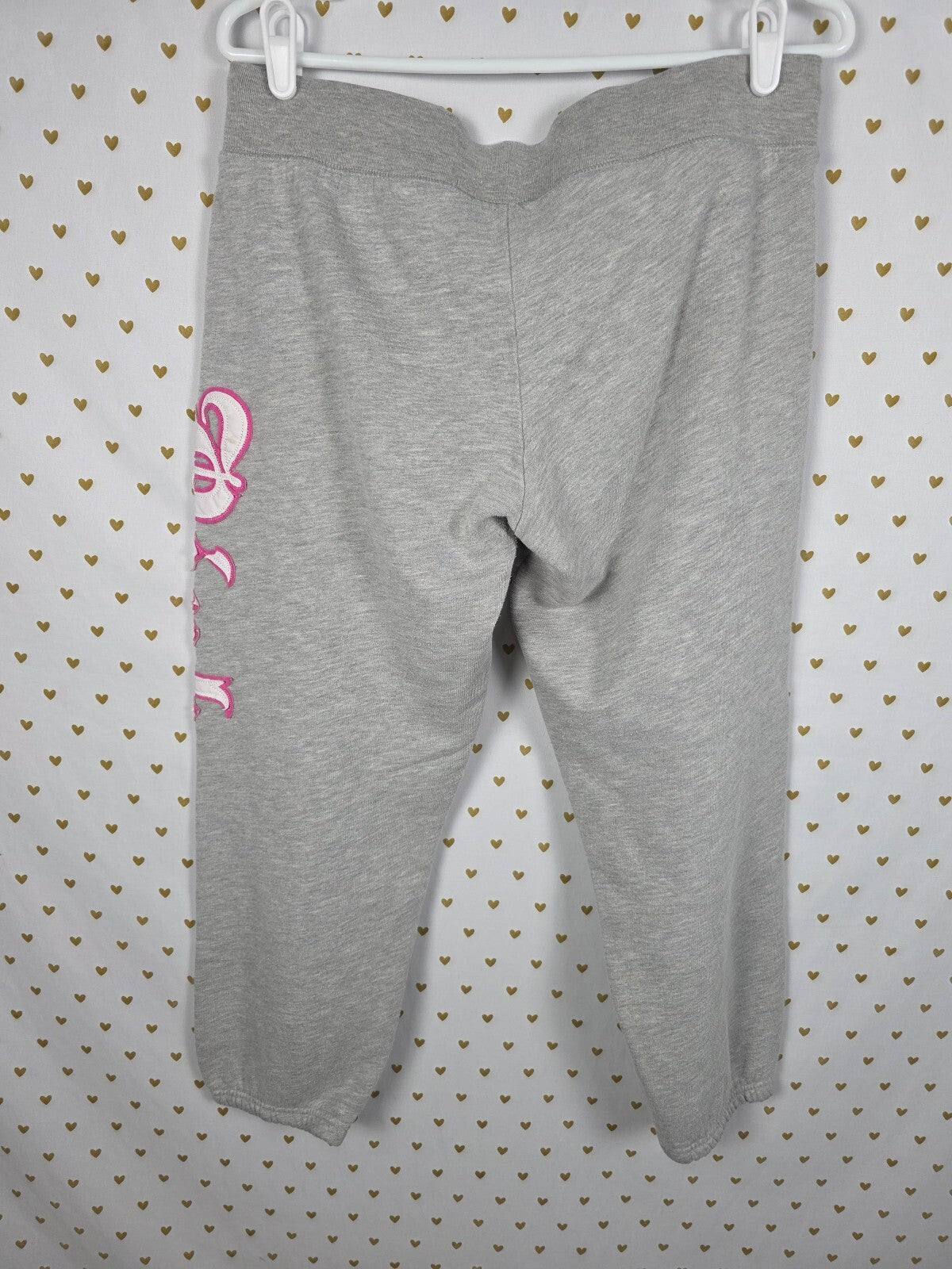 Vintage PINK Victoria's Secret Love Pink Rock N Roll Capri Sweatpants M Y2K